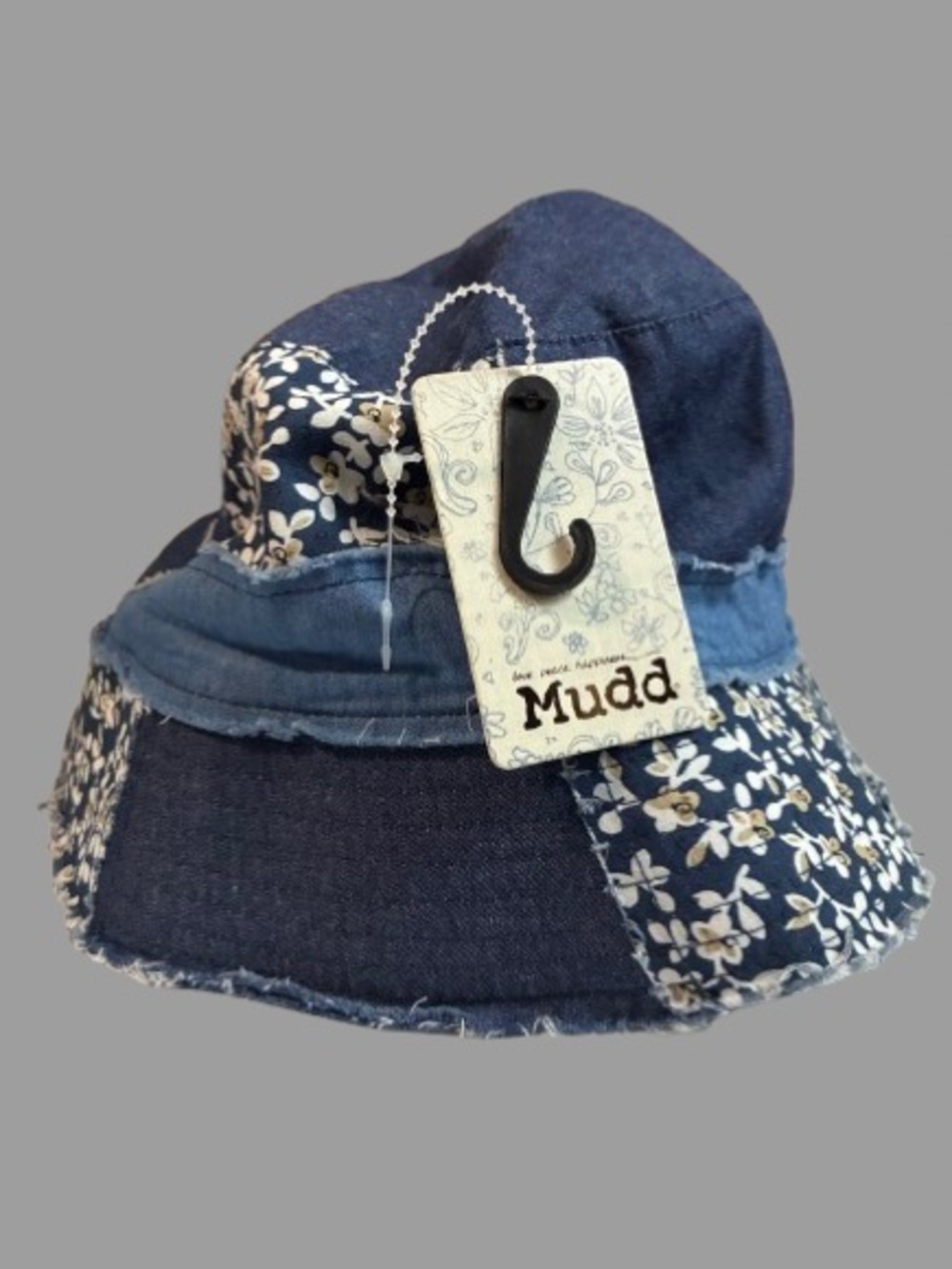 Mudd - Navy Floral Denim Bucket Hat